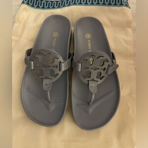 Tory Burch Miller Cloud Sandals. New never worn. Size 7. Light blue.